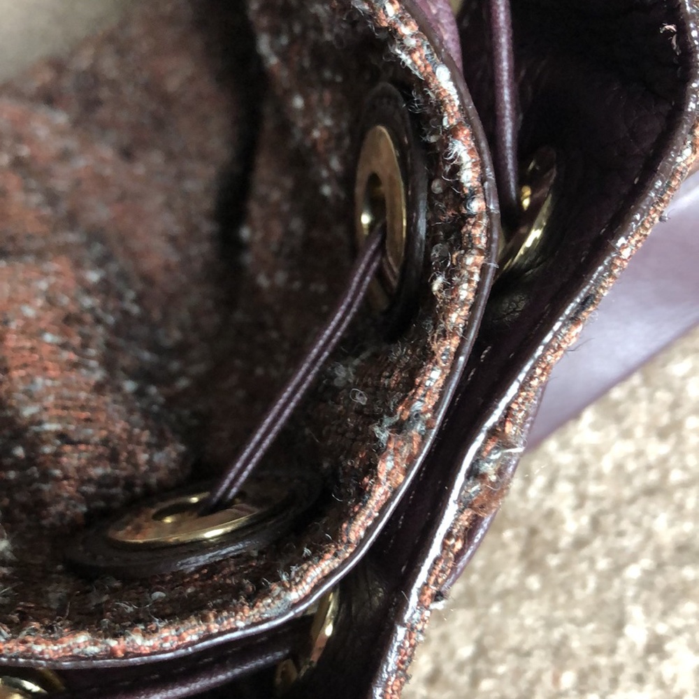 Helen Kaminski mahogany brown wool leather bucket bag - Picture 10 of 15